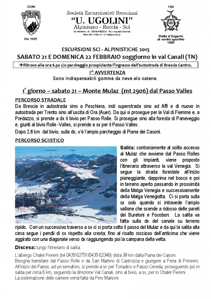 Programma dei due giorni